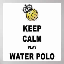 Behalt Calm Play Water Polo Poster - Weiß