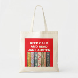 Behalt Calm, Read Jane Austen Tragetasche