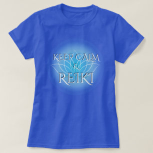 "Behalt Calm & Reiki" mit Lotus Blume T - Shirt