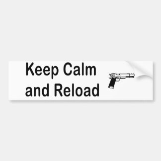 Behalt Calm Reload Handgun Autoaufkleber