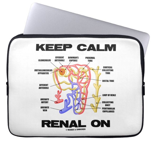 Behalt Calm Renal on (Niere Nephron) Laptopschutzhülle (Vorderseite)