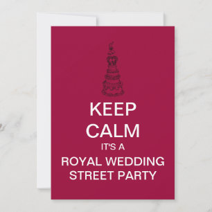 BEHALT CALM Royal Wedding Street Party Einladung