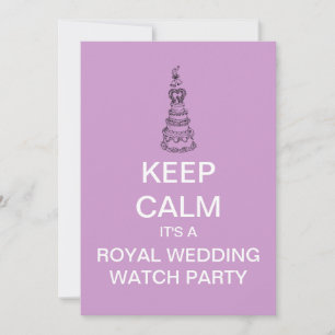 BEHALT CALM Royal Wedding Watch Party Einladung