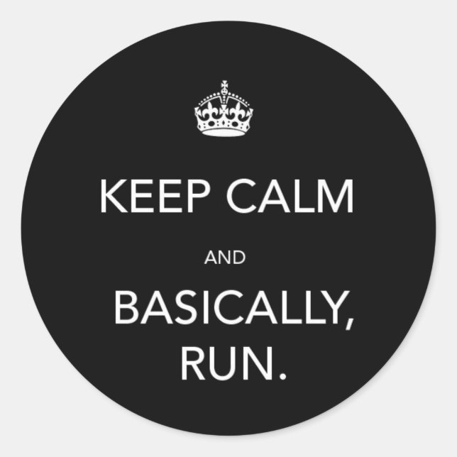 Behalt Calm Runder Aufkleber (Vorderseite)