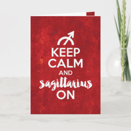 Behalt Calm Sagittarius am Geburtstag Rot Karte