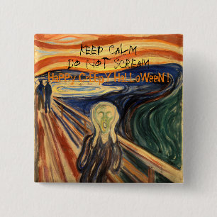 Behalt Calm Schrei nicht HaPPy CrEEpY HaLoWeeN Button