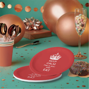 BEHALT CALM Shut up and EAT Plate Pappteller