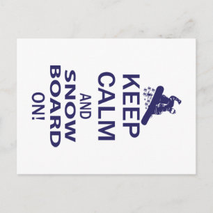 BEHALT-CALM-SNOW-BOARD AUF POSTKARTE