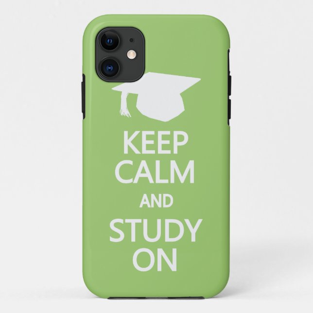 Behalt Calm & Study On custom iPhone case (Rückseite)