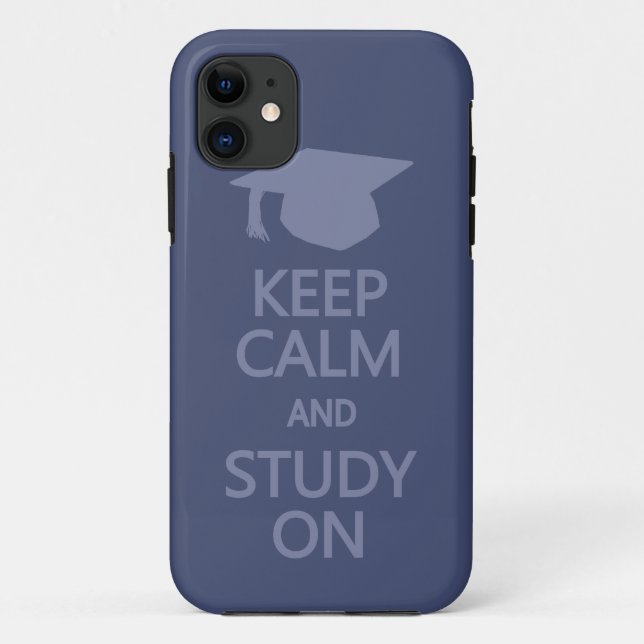 Behalt Calm & Study On custom iPhone case (Rückseite)