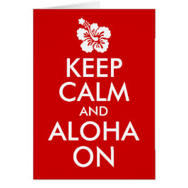 Behalt Calm und Aloha auf Hibiskus