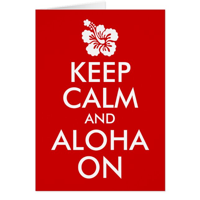 Behalt Calm und Aloha auf Hibiskus (Vorne)
