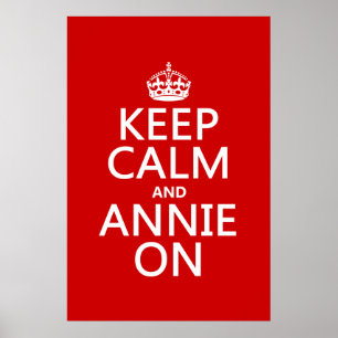 Behalt Calm und Annie On Poster