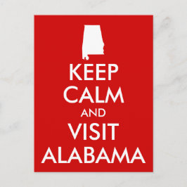 Behalt Calm und Besuch Alabama Postkarte