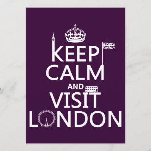 Behalt Calm und Besuch London Einladung