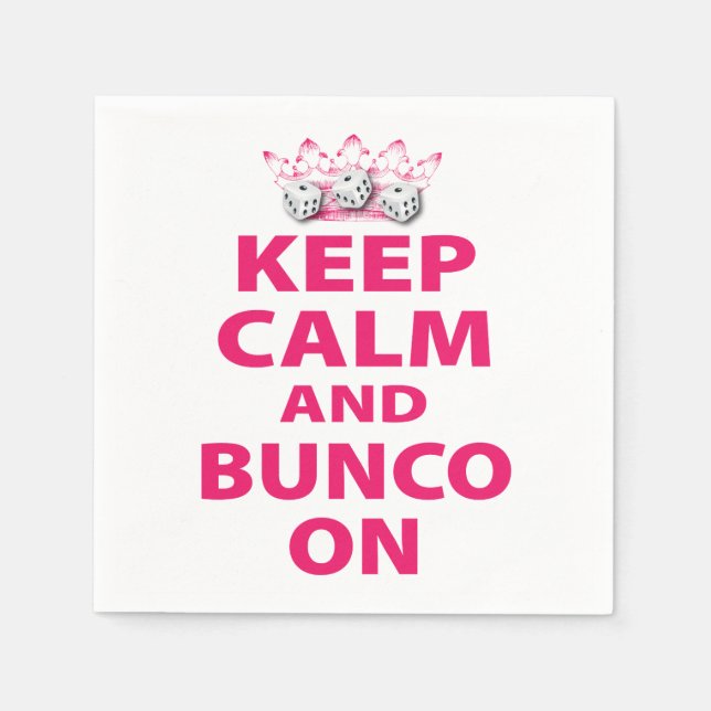 Behalt Calm und Bunco On von Artsinpired Serviette (Vorderseite)