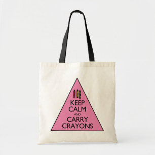 Behalt Calm und Carry Crayons Tragetasche