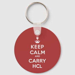 Behalt Calm und Carry HCl Schlüsselanhänger