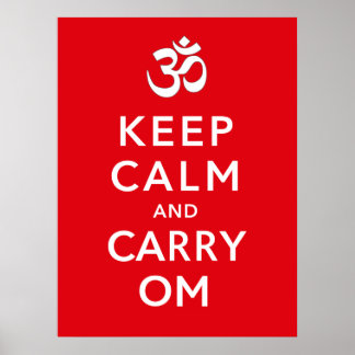Behalt Calm und Carry Om Motivierend Morale Poster