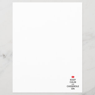 Behalt Calm und Casserole on Flyer
