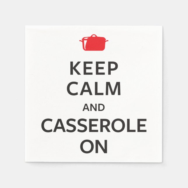 Behalt Calm und Casserole on Serviette (Vorderseite)