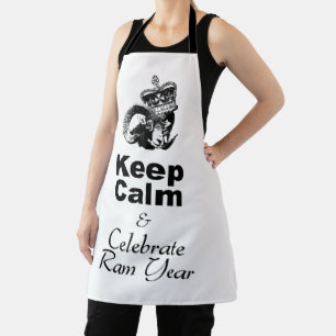 Behalt Calm und Celebrate Ram year aoA Schürze