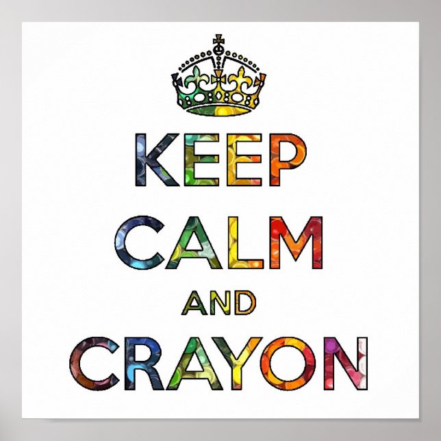 Behalt Calm und Crayon zeichnete zeichnend Kinder  Poster (Vorne)