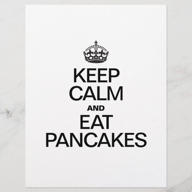 BEHALT CALM UND ESSE PANCAKEN FLYER (Vorne)