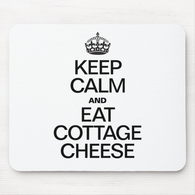 BEHALT CALM UND ESSEN HÜTTE KÄSE MOUSEPAD (Vorne)