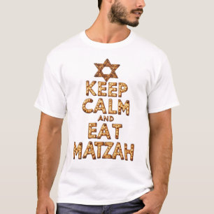 Behalt Calm und essen Matzah Funny Pessach Design T-Shirt