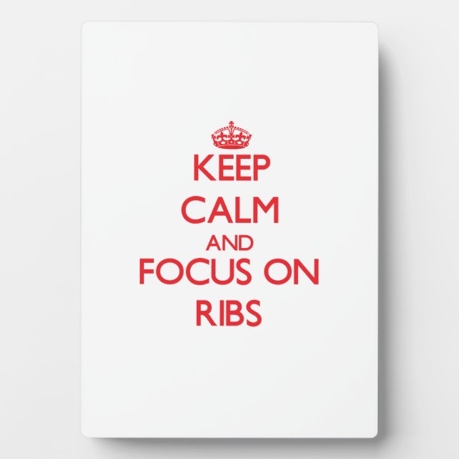 Behalt Calm und Fokus auf Ribs Fotoplatte (Vorderseite)