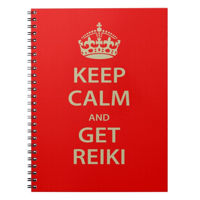 Behalt Calm und Get Reiki Notizblock (Vorderseite)