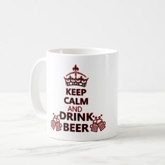 BEHALT CALM UND GETRÄNKE BIER - BIER LIEBE KAFFEETASSE