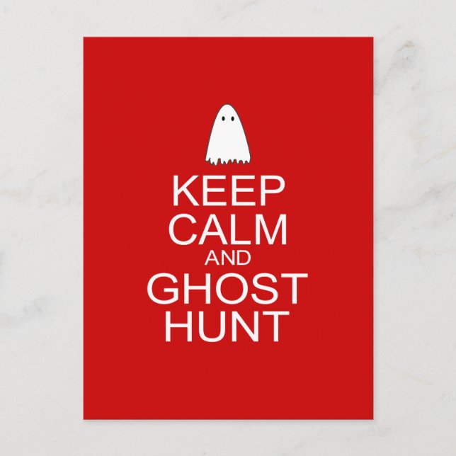 Behalt Calm und Ghost Hunt (Parody) Postkarte (Vorderseite)