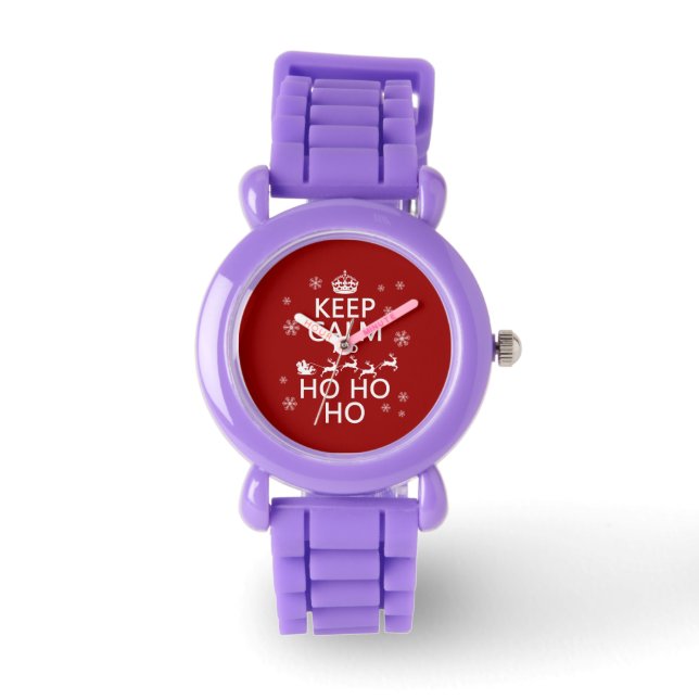 Behalt Calm und Ho Ho Ho Armbanduhr (Vorderseite)