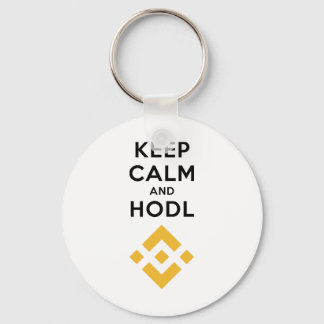 Behalt Calm und Hodl Binance Schlüsselanhänger