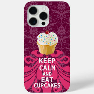 BEHALT CALM UND isst Cupcakes-Change-Pflaume in be iPhone 15 Pro Max Hülle