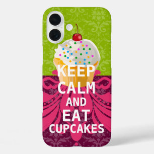 BEHALT CALM UND isst Cupcakes-Change-Pflaume in be iPhone 16 Plus Hülle