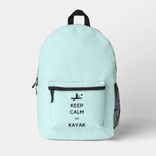 Behalt Calm und Kayak Individuelle Name Bedruckter Rucksack