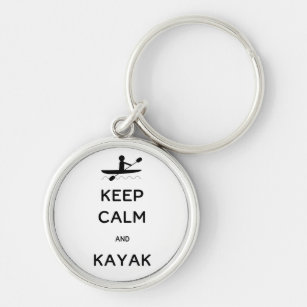 Behalt Calm und Kayak Schlüsselanhänger