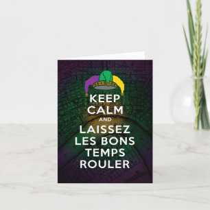 BEHALT CALM und LAISSEZ LES BONS TEMPS ROULER Dankeskarte
