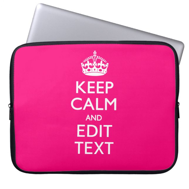 BEHALT CALM und lass deinen Text leicht zeichnen Laptopschutzhülle (Vorderseite)
