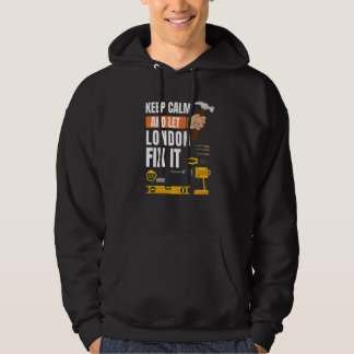 Behalt Calm und Lass London Fix It Handyman Constr Hoodie