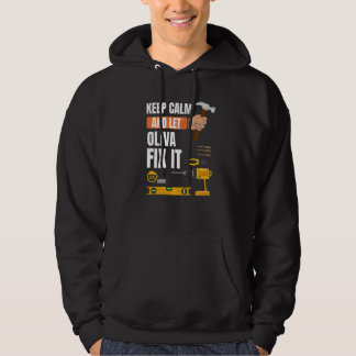 Behalt Calm und Lass Oliva Fix It Handyman Constru Hoodie