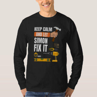 Behalt Calm und Lass Simon Fix It Handyman Constru T-Shirt