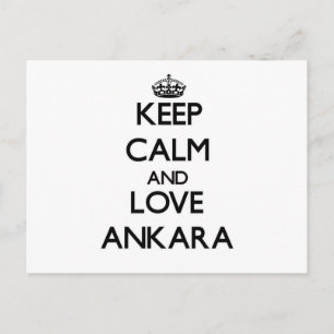Behalt Calm und Liebe Ankara Postkarte