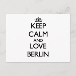 Behalt Calm und Liebe Berlin Postkarte
