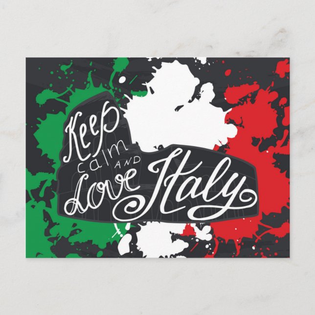 Behalt Calm und Liebe Italien Postkarte (Vorderseite)