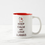 Behalt Calm und Liebe Llamas Zweifarbige Tasse<br><div class="desc">Wenn das Leben dich runter bringt, erinnere dich immer an dieses berühmte Internet-Mem und es wird dich durchbringen. Llama auf Freund, Lama auf.</div>