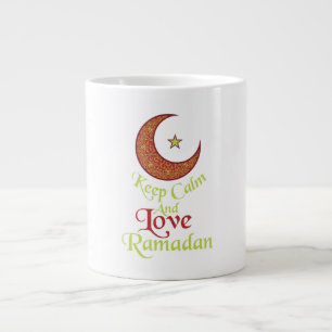 Behalt Calm und Liebe Ramadan Jumbo-Tasse